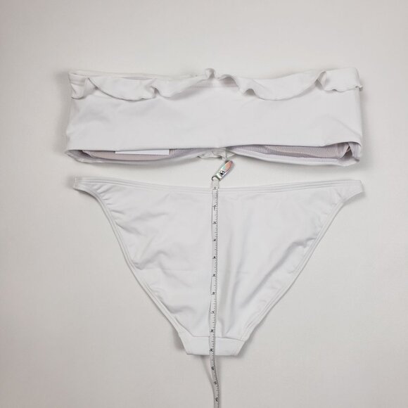 Andie Swim The Camilo Top & The Tropez Bottom White Bikini Set Size XL Beachwear - Picture 10 of 16